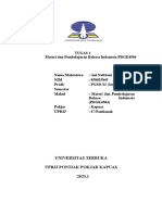 Tugas 1 Materi Dan Pembelajaran Bahasa Indonesia PDGK4504: Universitas Terbuka Upbjj Pontiak Pokjar Kapuas 2023.1