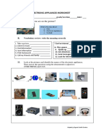 Electronic Appliances Worksheet 10