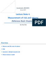 LectureNote4 - Measurement of Risk and Returns