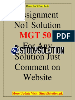 MGT501 Assignmnt 1 Sol