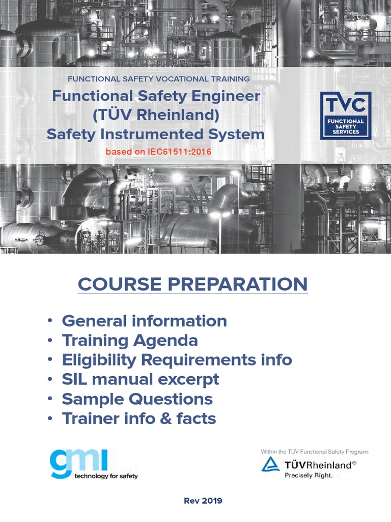 TinoVC TUV FSE Course Preparation Info Rev 2019 R PDF Risk Safety