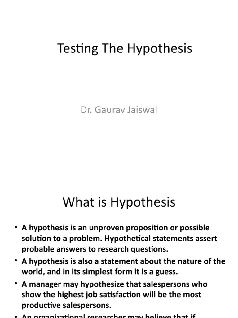 Hypothesis Testing Reliability and Validity PDF Hypothesis