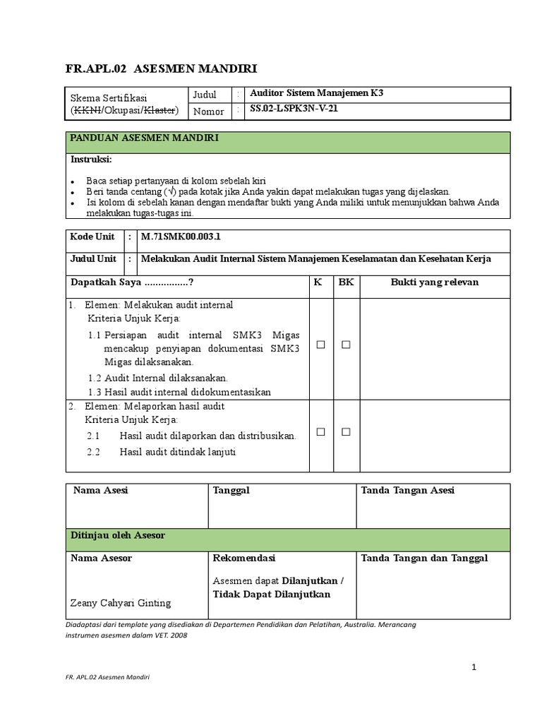 Fr Apl 02 Asesmen Mandiri Pdf