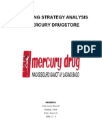 Marketing Strategy Analysis of Mercury Drugstore