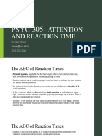 PSYC305 Week 11 Attention and RT