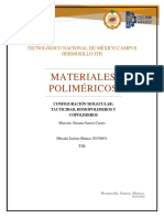 MATERIALES POLIMÉRICOS Configuración Molecular MitsukiJacintoBlancoT2B
