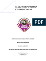 Logística Del Transporte en La Industria Moderna: Nombre: Maria Del Roble Carmona Pequeño