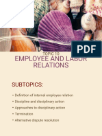 Topic 10 - Employee and Labor Relation