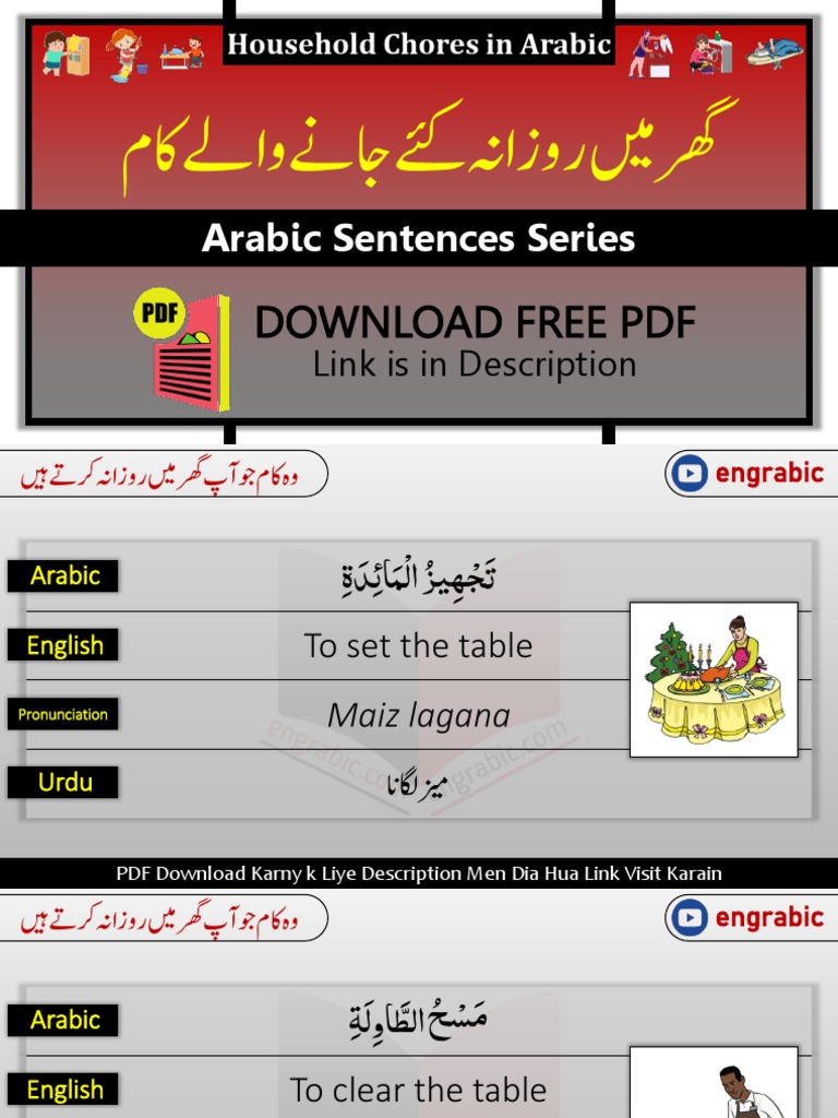 EngRabic - Basic English Urdu Words. To get PDF click on