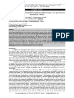 Evaluation of The Relationship Between Financial Performance and Sport Success in European Football