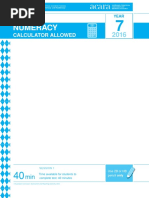 E5 Naplan 2016 Final Test Numeracy Year 7 (Calc)