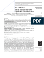 Mapping Talent Development: Definition, Scope and Architecture