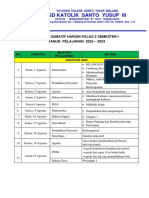 Jadwal Sumatif Formatif Kelas 3 Semester I TH 2022-2023