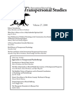 The International Journal of TransPersonal Studies, 2008, Volume 27