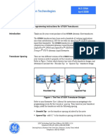 Sensing & Inspection Technologies: Special Programming Instructions For UTXDR Transducers