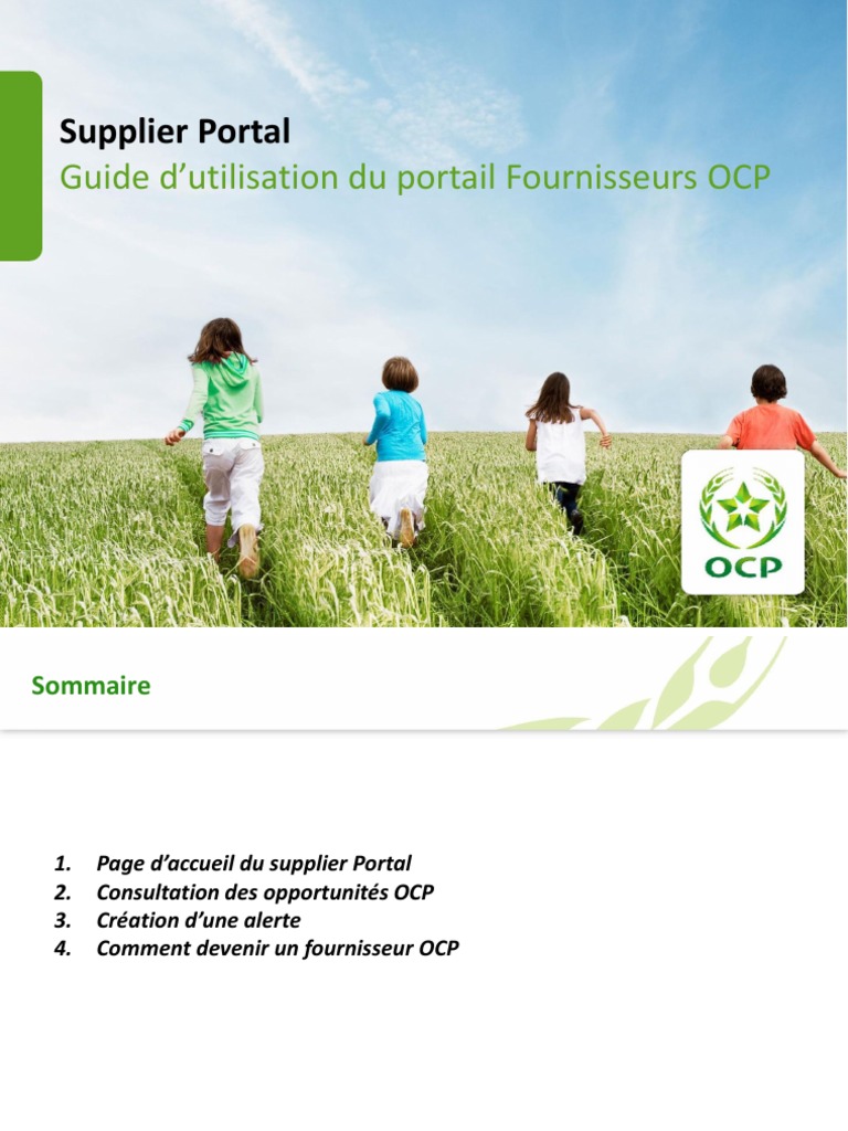 Portail Fournisseurs OCP : Guide d'Utilisation | PDF | Informatique
