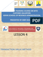 PGD Customs Valuation Comprehensive Tarainin - Ecampus Kesra Lessons 1 To 3