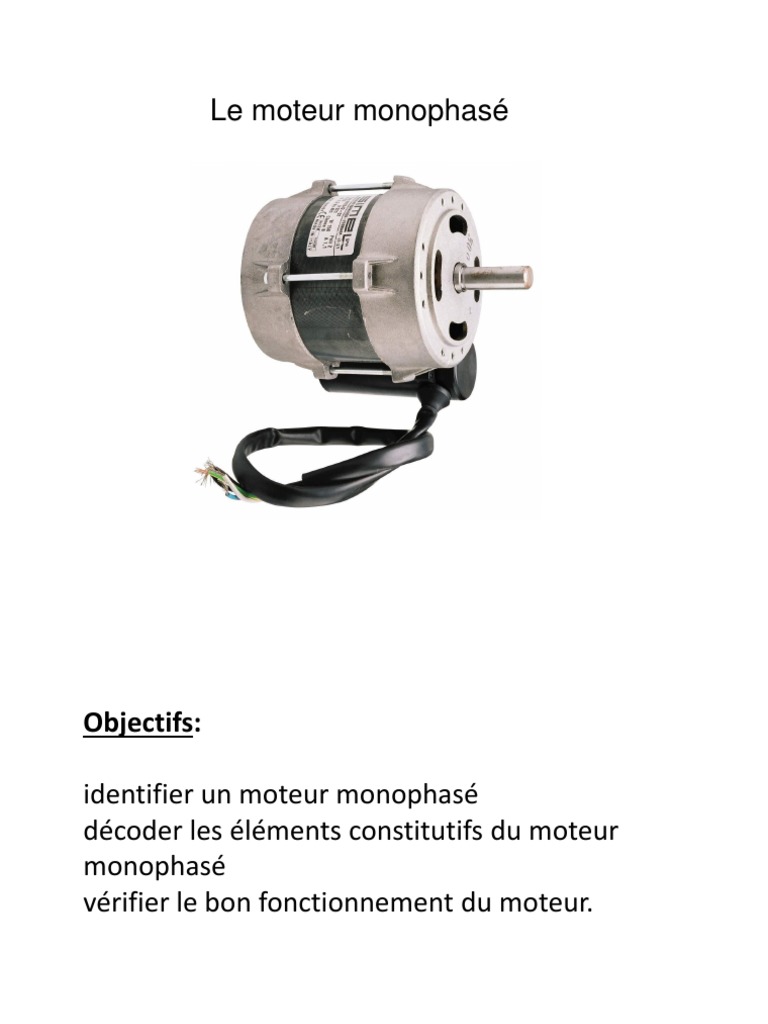 Schéma moteur monophasé avec condensateur PDF Condensateur — free download