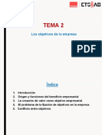GESTEMP - Tema 2. Los Objetivos de La Empresa