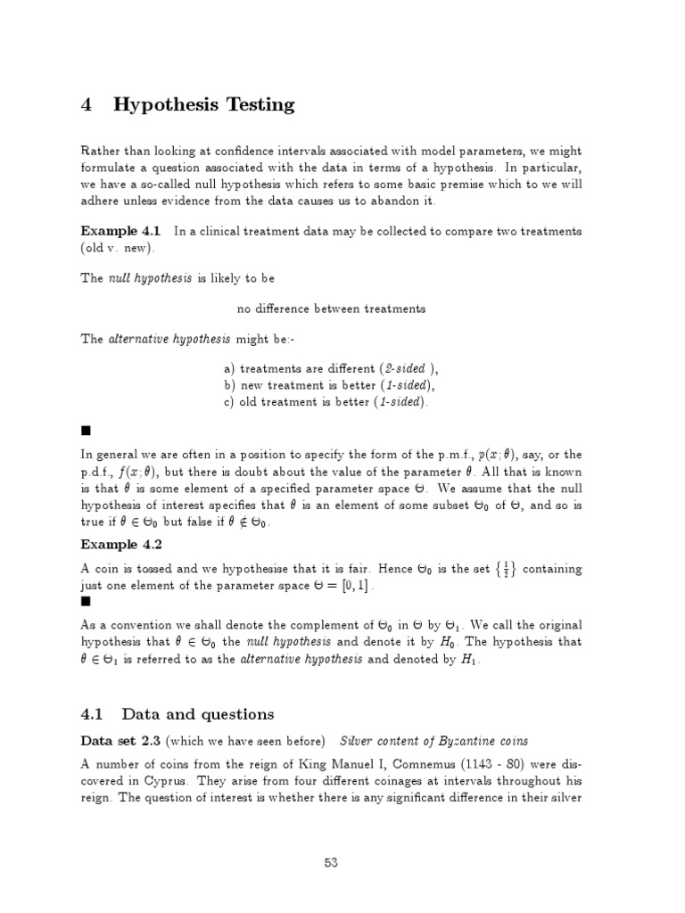 Hypothesis T | PDF | P Value | Student's T Test