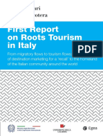 First Report On Roots Tourism in Italy