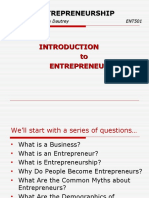 1 INTRODUCTION To ENTREPRENEURSHIP