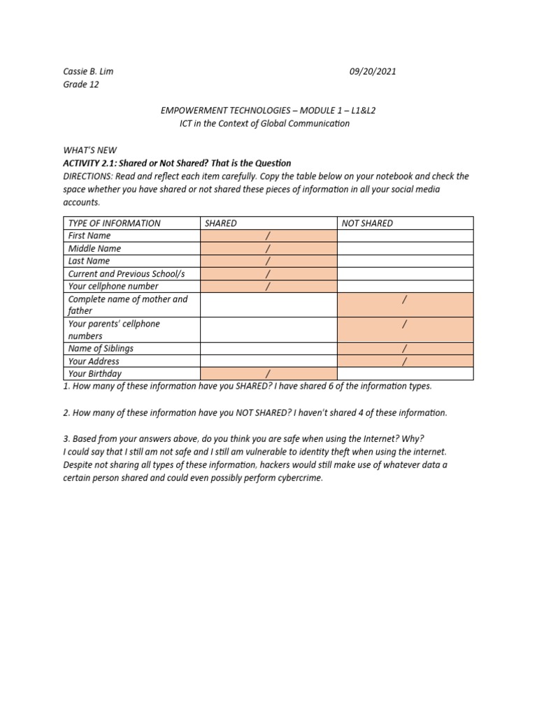 Grade 12 Empowerment Tech Module 1 | PDF