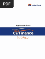 Allied Car Finance Application Form