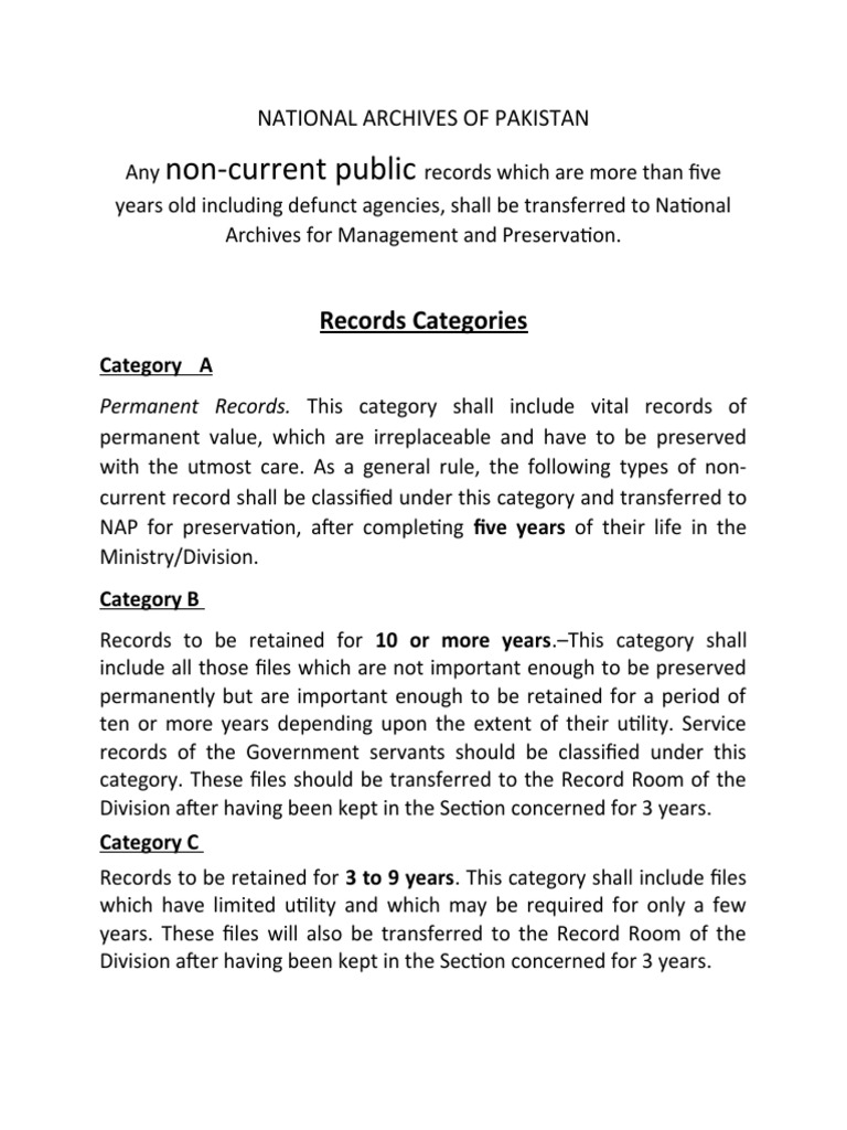 National Archives of Pakistan Overview | PDF | Pakistan | Government Of ...