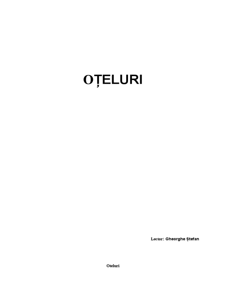 2.8.otelurile Si Importanta Lor | PDF