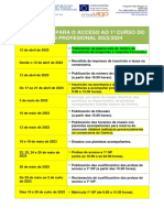 Calendario Probas Acceso 1o Grao Profesional 2023 2024 1