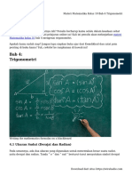 Materi Matematika Kelas 10 Bab 4 Trigonometri (1)