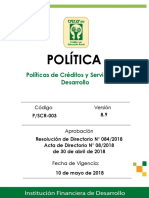 Políticas de Créditos y Servicios de Desarrollo 8.9