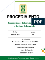 Manual de Procedimientos de Servicios Crediticios y Servicios de Desarrollo V 5.0 Al 2 Abril 2018