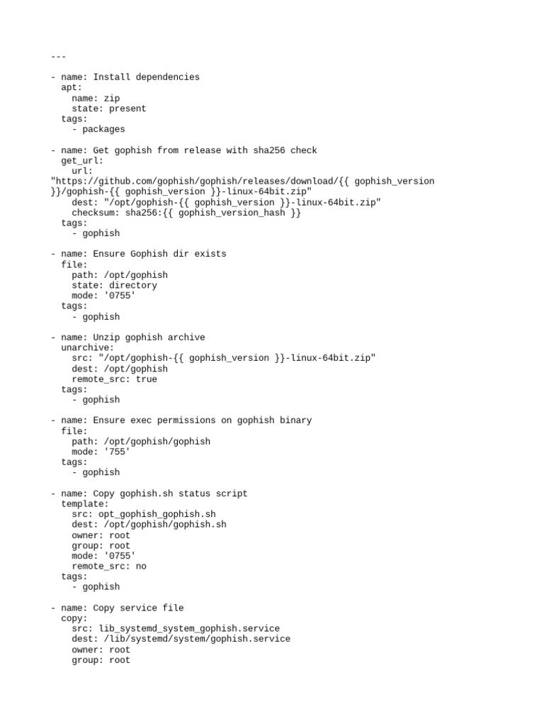 Gophish Installation and Service Setup | PDF