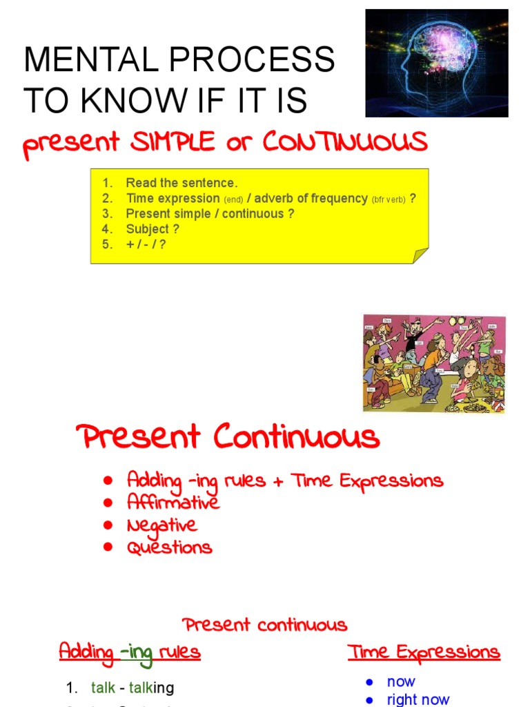 Stative Verbs: Present Simple vs Continuous | PDF | Verb | Subject ...
