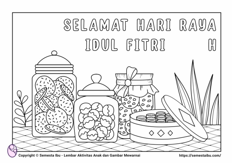 Mewarnai Idul Fitri - Kue | PDF