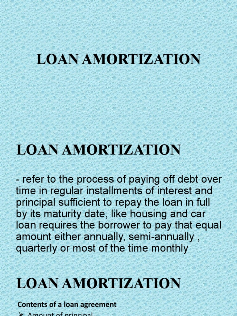 Loan Amortization PDF Loans Interest