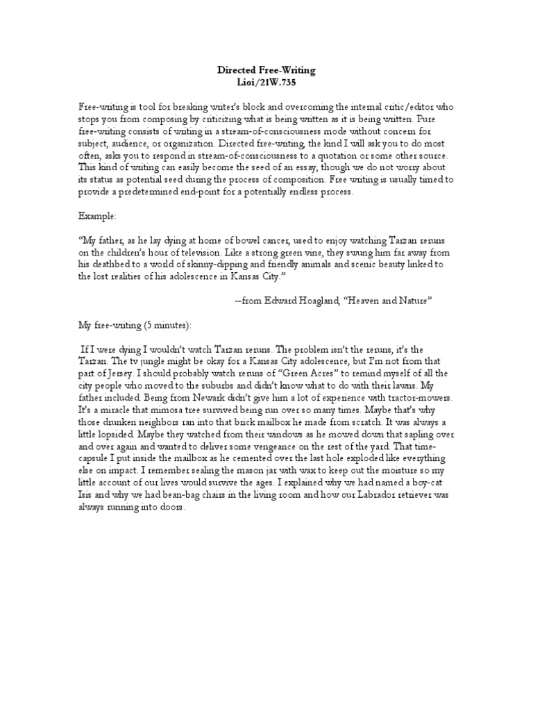 Free Writing Pdf Benefits Of Exercise