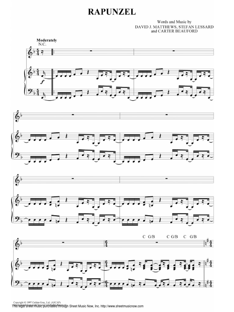 Rapunzel Piano y Voz | PDF