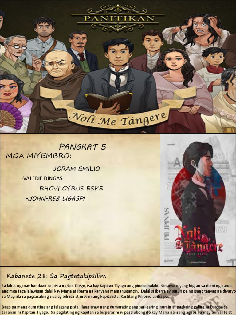 Noli Me Tangere Presentation Pdf