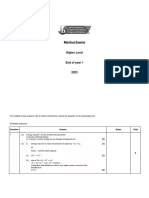 IB Physics DP 1 End of Year Practice Exam Markscheme