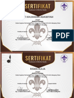 Desain Sertifikat Pramuka Gratis 2 Word Landscape