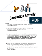 Speciation Activity
