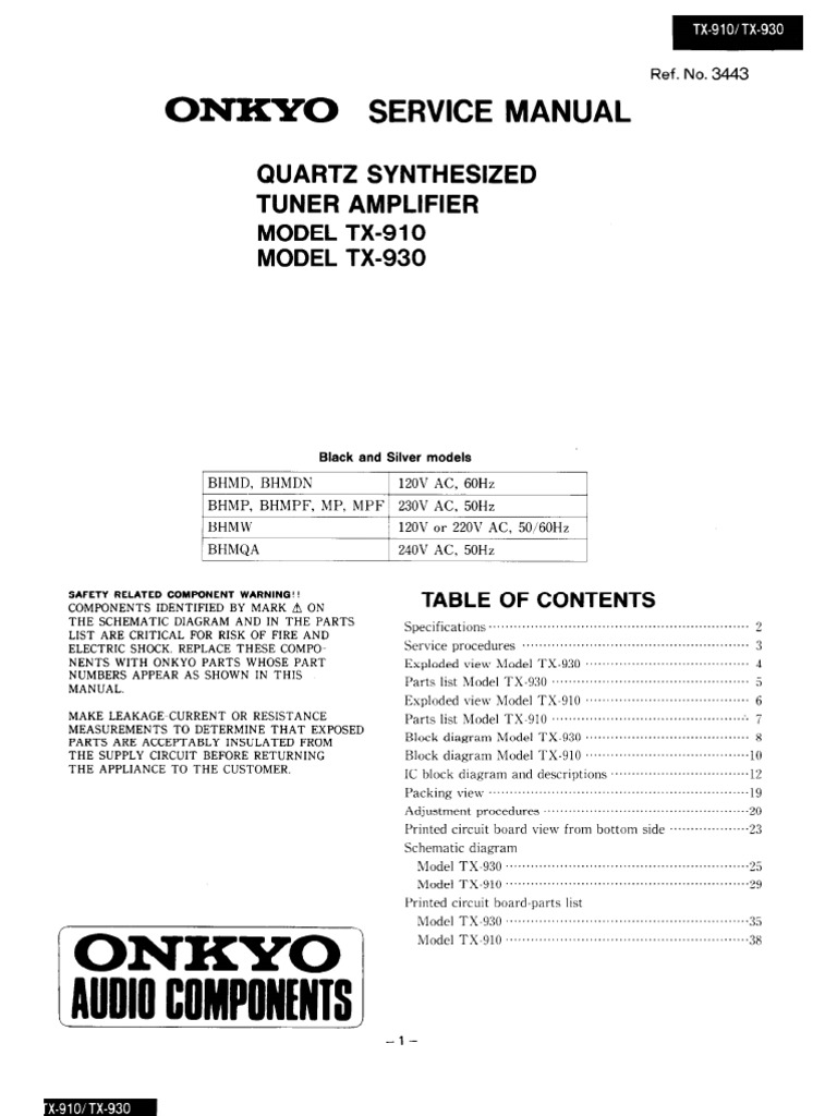 Hfe onkyo tx-sr607 service manual | hdmi | video.