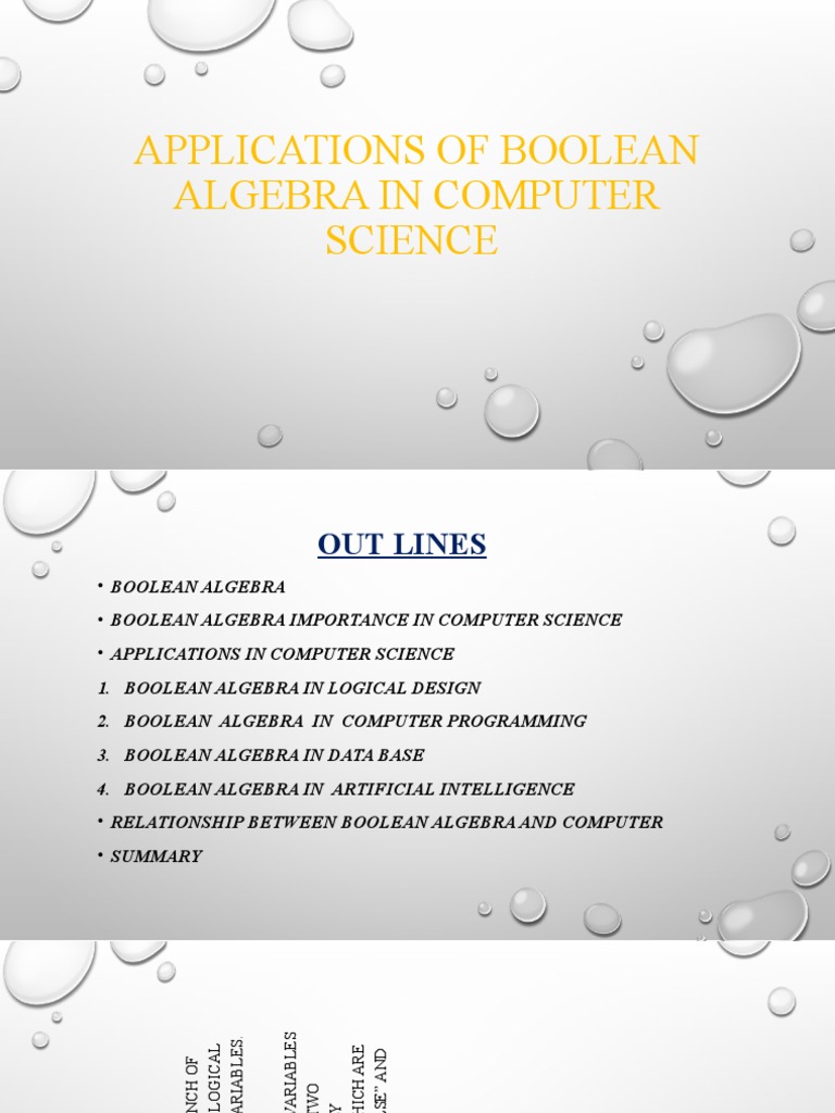 Applications of Boolean Algebra in Computer Science. | PDF | Teaching ...