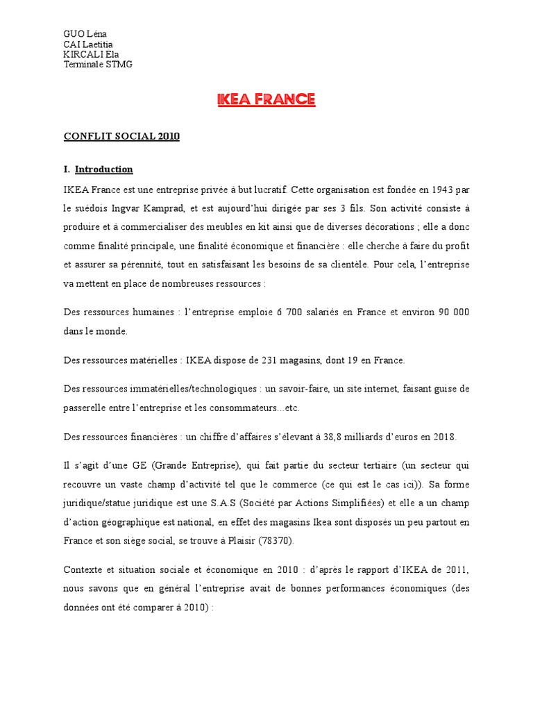 Ikea france pdf business gr ve