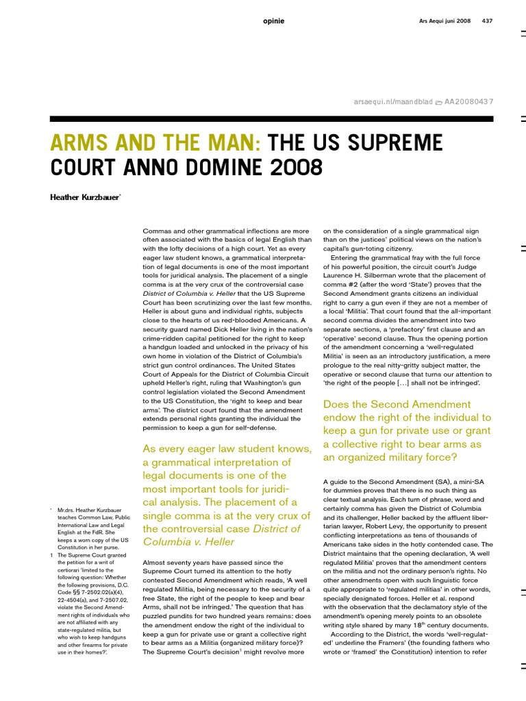 Second Amendment Comma Controversy | PDF | Second Amendment To The ...