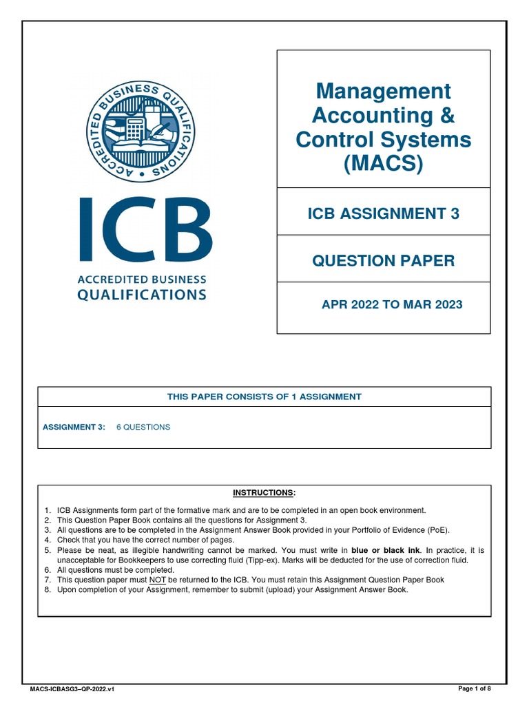 MACS Assignment 3 Question Paper 2022 | PDF | Private Sector | Business ...