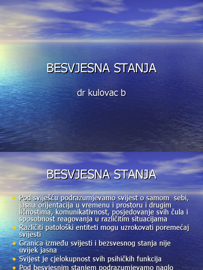 Besvjesna Stanja | PDF